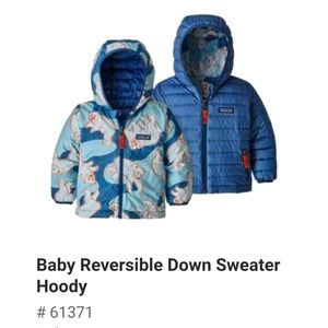 Patagonia Baby Reversible Down Sweater Hoody 3T
